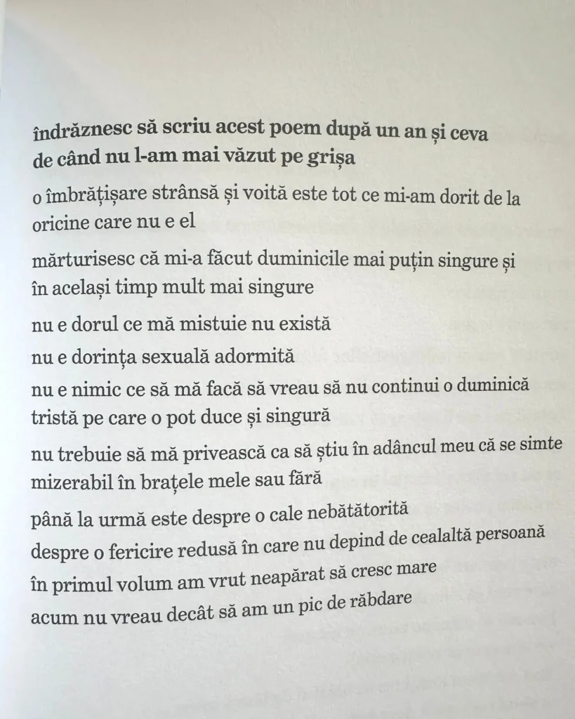 poezie din volumul „Ludmila răstoarnă munții”
